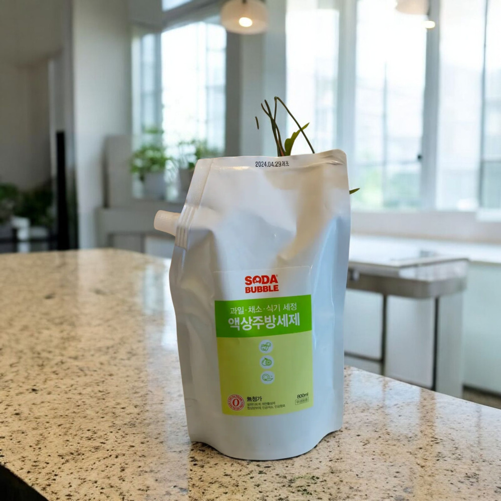 [소다버블] 1종 베이킹소다 주방세제 리필팩 800ml - 상세 이미지 3