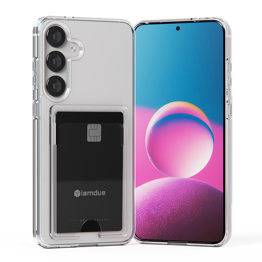 변색방지 카드 케이스 2장 수납 슬림 생폰 투명, 갤럭시S25 울트라 - 상세 이미지 2