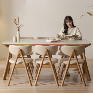 앤틀러스 6인용 원목 포세린 세라믹 식탁세트 식탁+의자6, 1800mm,... 솔직 후기 | 실제 배치 사진 포함 - 상품 이미지 1