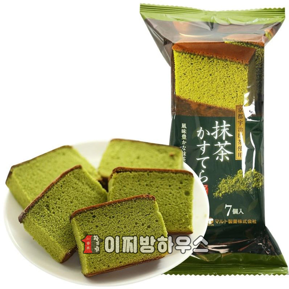 마루토 말차 카스테라 170g 나가사키카스테라 일본카스테라 녹차케이크 카스텔라 벌꿀 빵 : 이찌방하우스