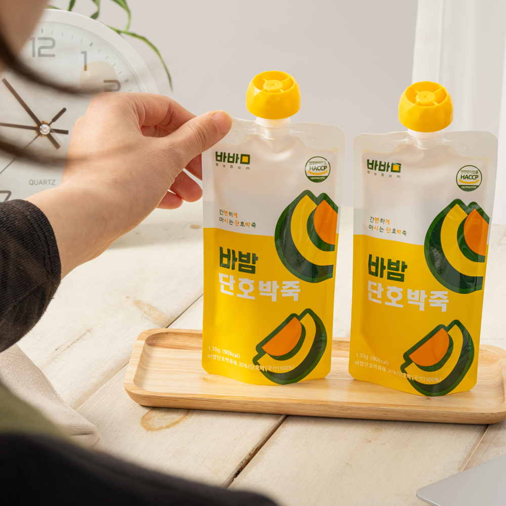 바밤 포켓밀 간편한 아침 단호박 죽 130g, 50개 - 상세 이미지 4
