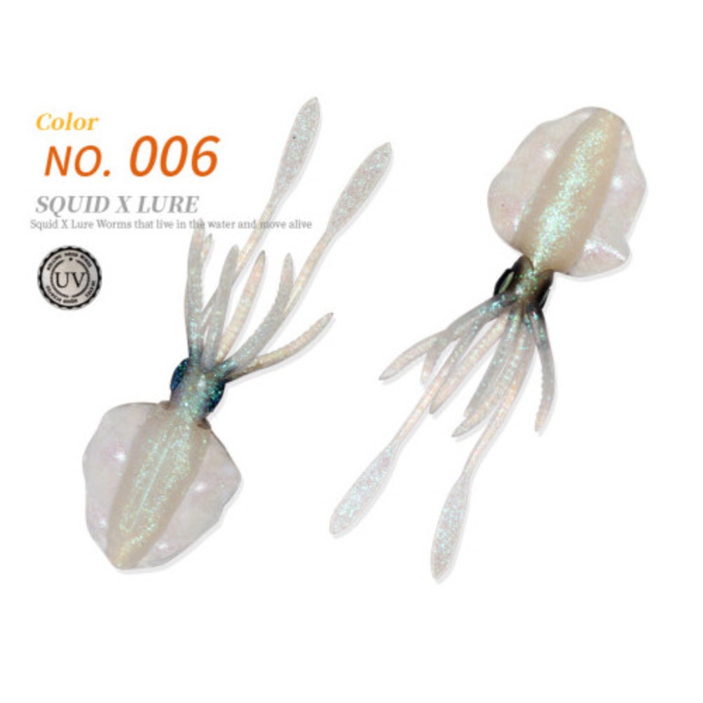 캣츠크로우 스퀴드엑스 광어다운샷웜 참돔웜 006 실버 펄, 15cm - 상세 이미지 3