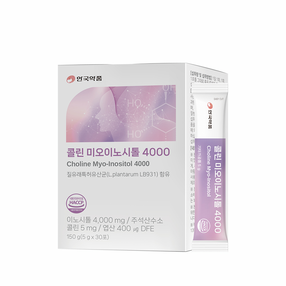 안국약품 콜린 미오이노시톨 4000 질유산균 30포, 1개 - 상품 이미지