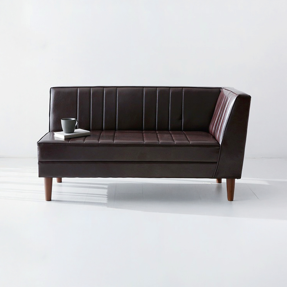 9179.4036 ROMENTO 2인소파 코너형 스툴미포함, 브라운, 2인용