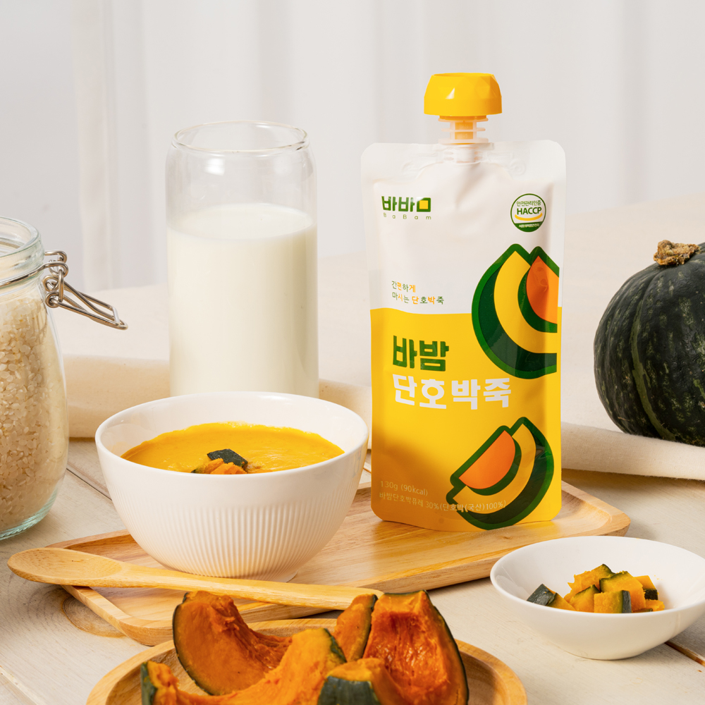 바밤 포켓밀 간편한 아침 단호박 죽 130g, 7개 - 상세 이미지 3