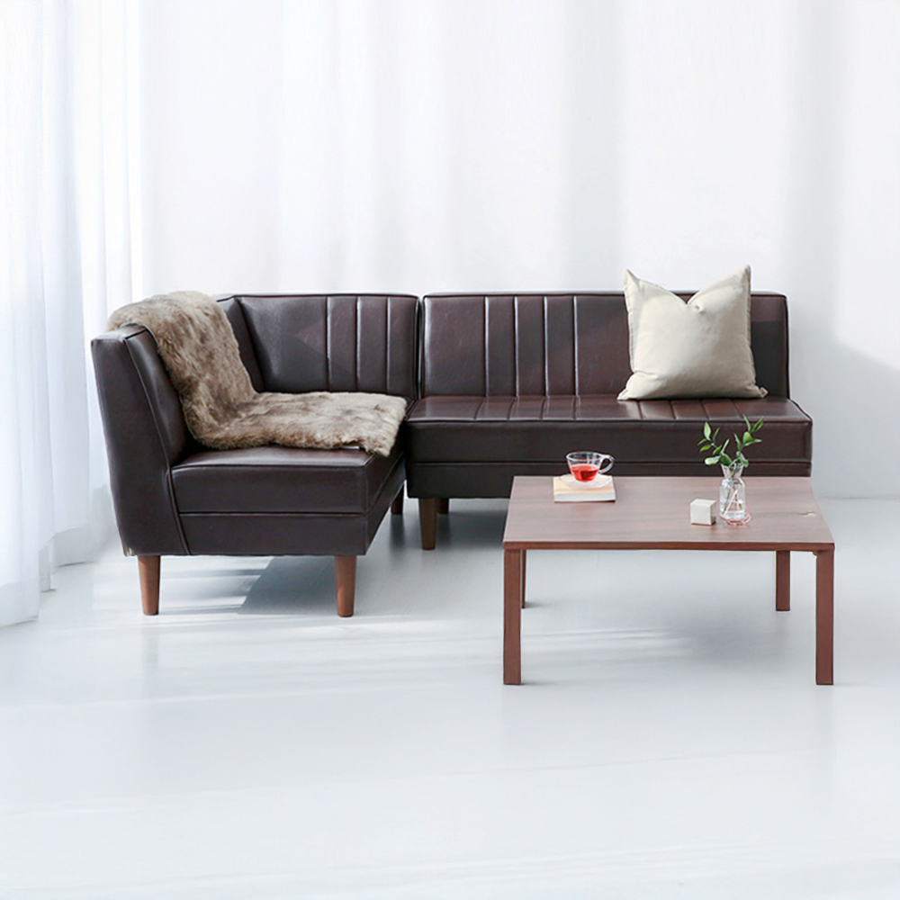 ROMENTO 2인소파 코너형 브라운 9179.4036