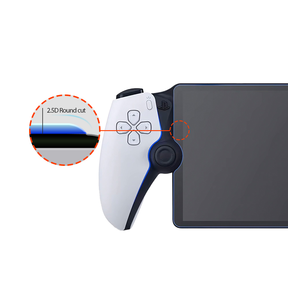 PS5 플스포탈 강화유리 액정 보호필름 지문방지 블랙고강필