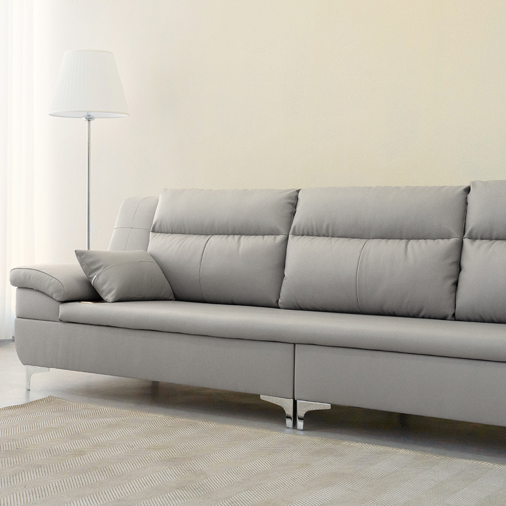 동서가구 테라 천연 면피가죽 온열 황토볼 4인용 흙소파 DF925868