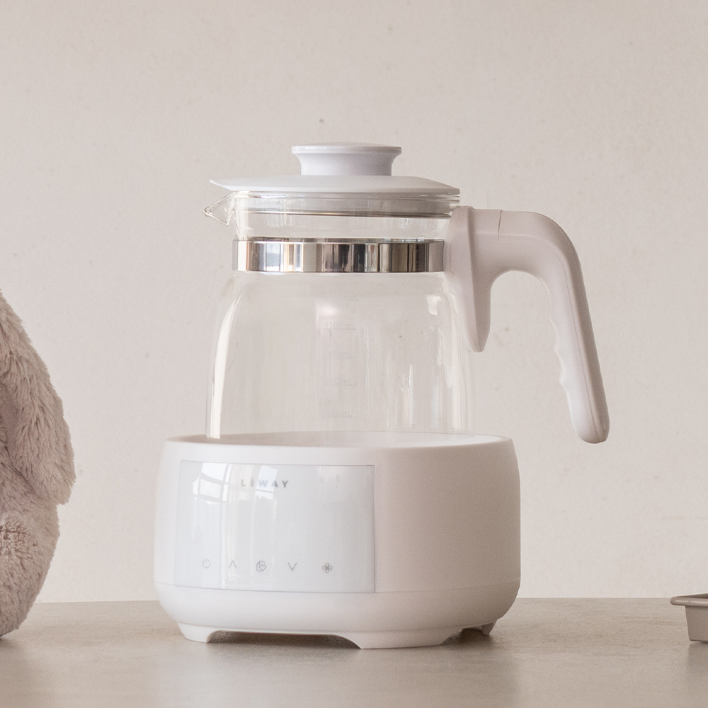 리웨이 분유포트 전기주전자 티포트 커피 차탕기 유리 무선 아기