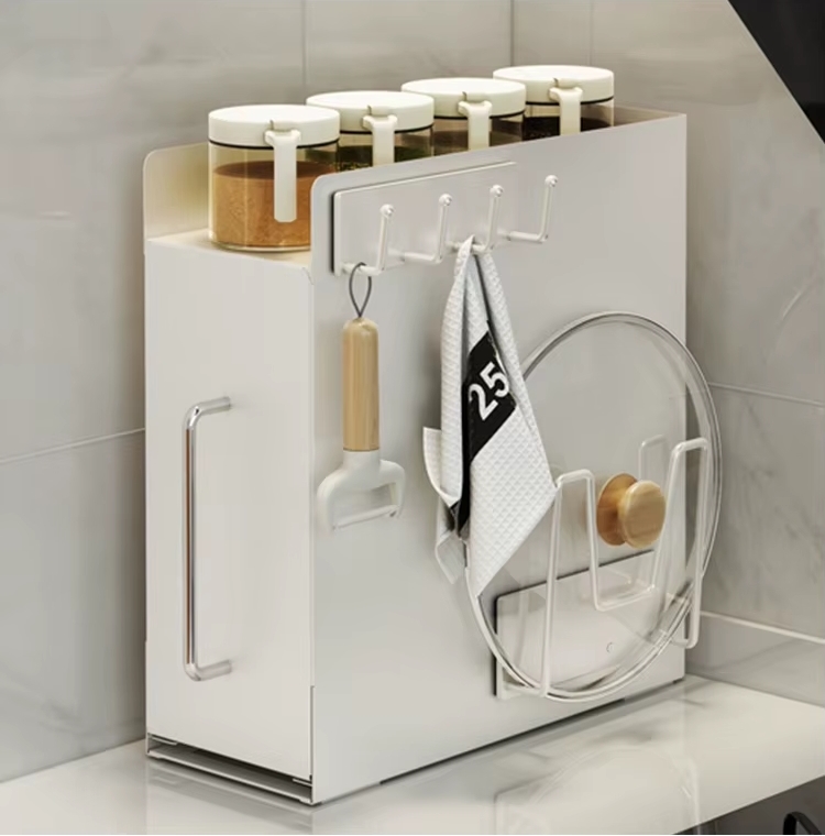 철제수납장 슬라이딩 틈새수납 디귿 슬림 서랍 화장품 양념통 영양제 주방정리 컵