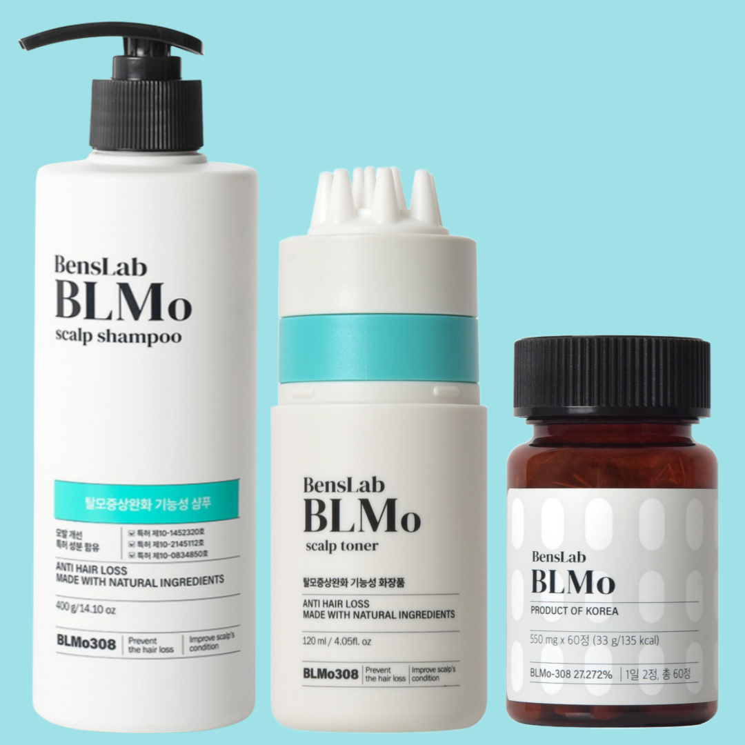 [비엘모 세트구성] 두피토너 120ml 1개+탈모샴푸 400ml 1개+먹는 비엘모 1개월분