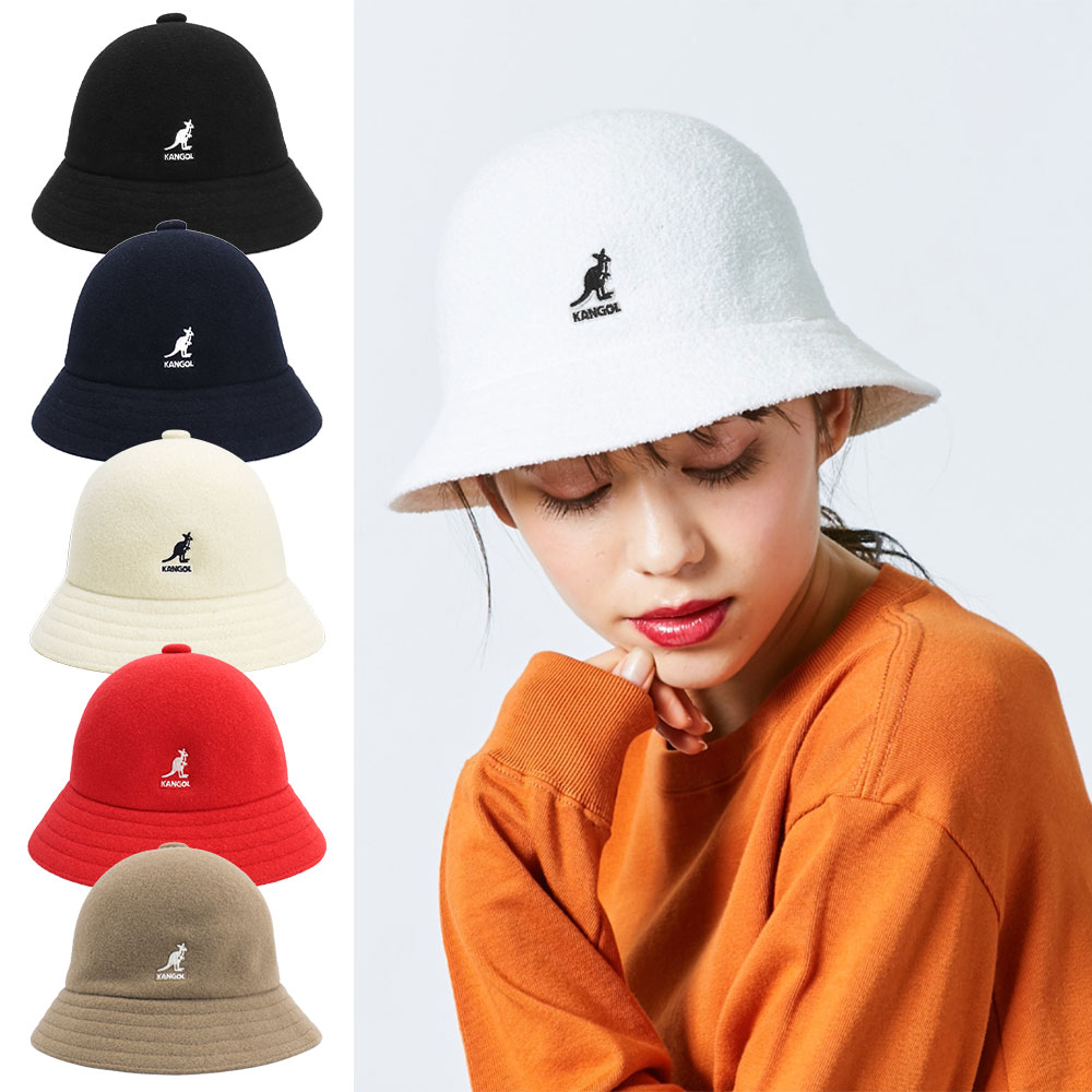 캉골 남녀공용 버킷햇 울 캐주얼 벙거지 모자