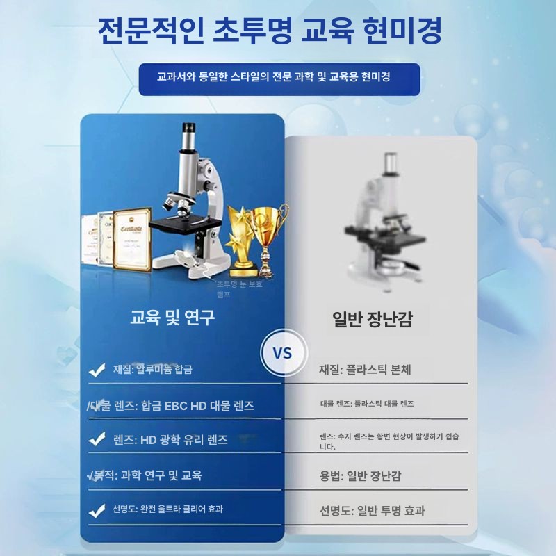 휴대용 전자현미경 20000배 전자 배 디지털 모바일 두피 현미경 생물 디스커버리 에디션 10W배 + 표본 15개 - 상세 이미지 5