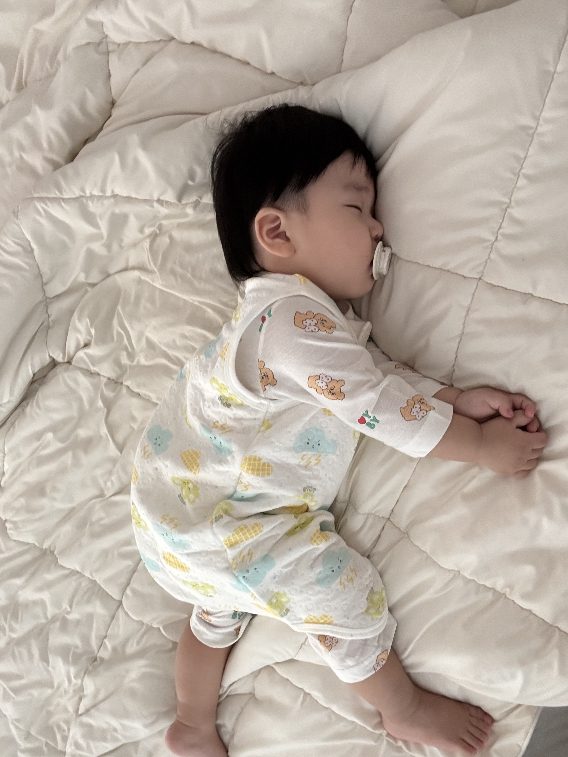 5+1 7부내의 아기내복 가을 겨울 밤부 매쉬 치즈 유아 아기실내복 신생아 배앓이방지 돌