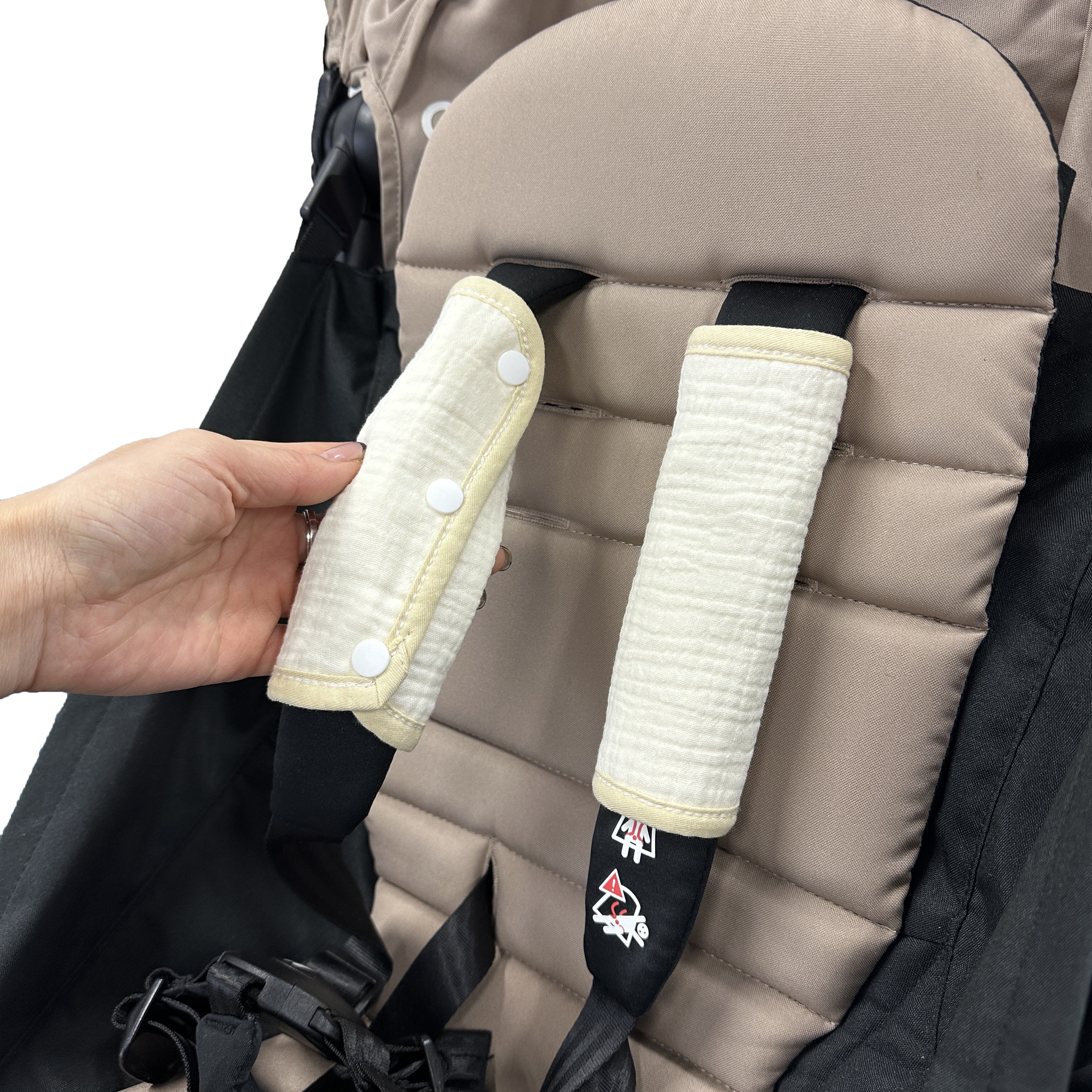 유모차 안전벨트 커버 침받이 어깨 커버 패드 무형광거즈