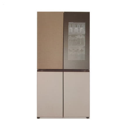 [LG전자] 4도어 870L 메탈 클레이 핑크+베이지 (T875MKE312) GD [물류센터 무료 배달설치 상품]