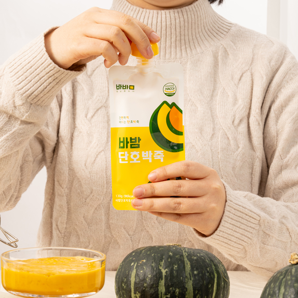 바밤 포켓밀 간편한 아침 단호박 죽 130g, 7개 - 상세 이미지 4