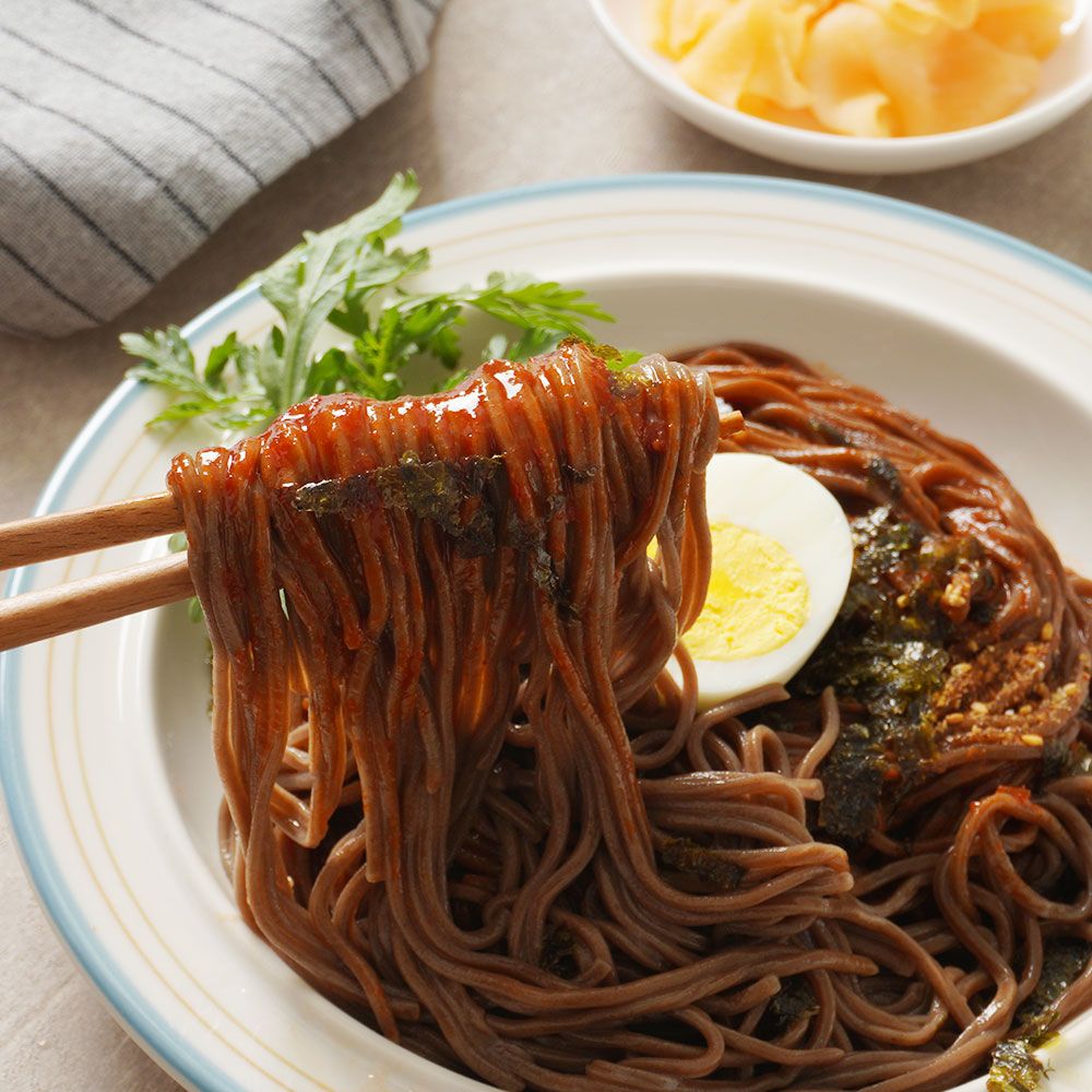 맛의고수 강원도 들기름 비빔 국내산 메밀 막국수 2인분 밀키트 462g : 맛의고수공식스토어