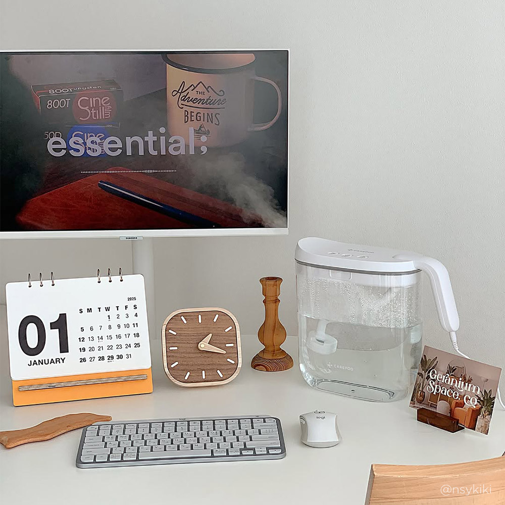 케어팟 슬림형 투명 수조 신생아 아기 가습기 MS021P