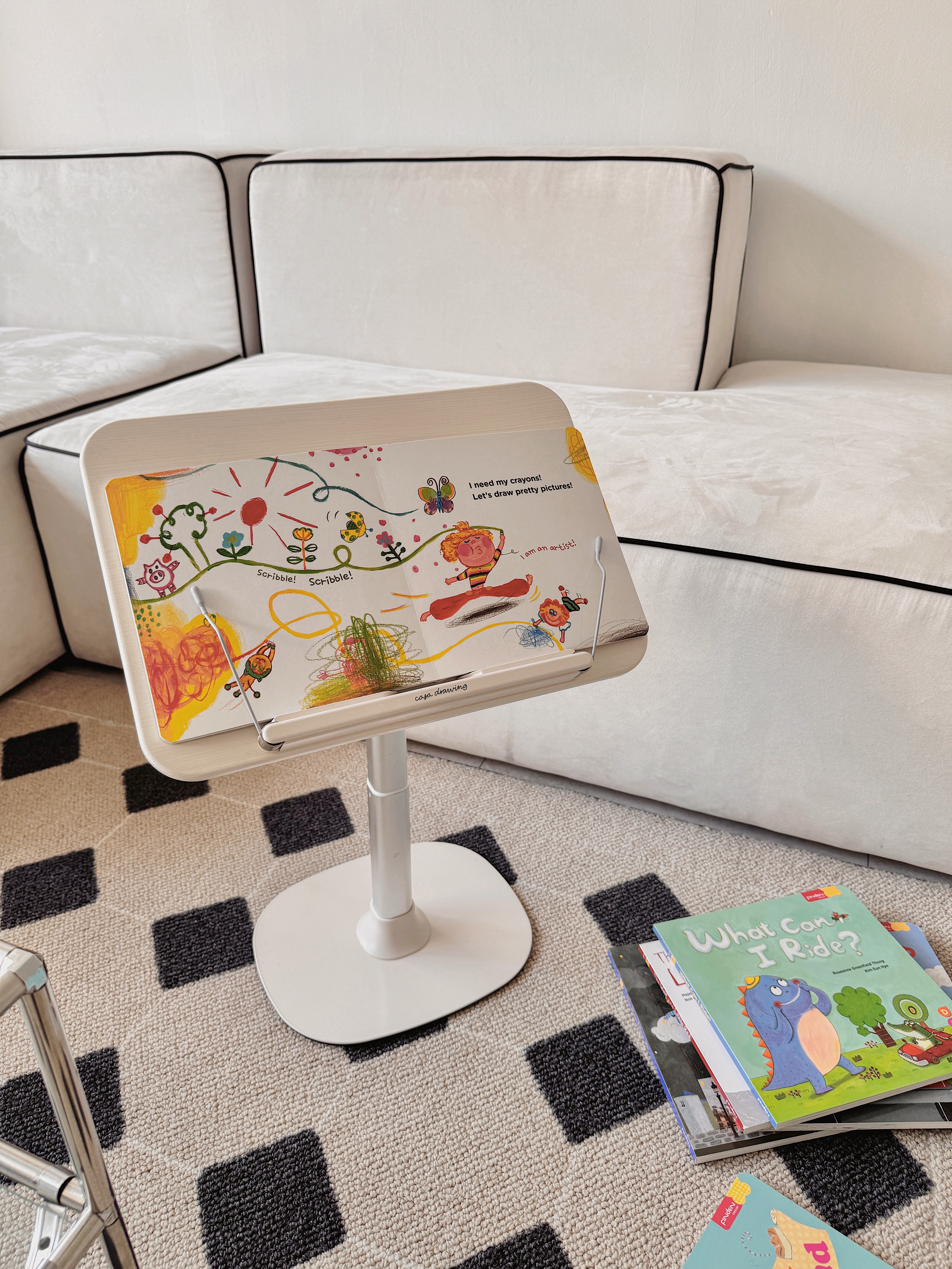 까사드로잉 유아 어린이 독서대 태블릿 책 거치대 북스탠드