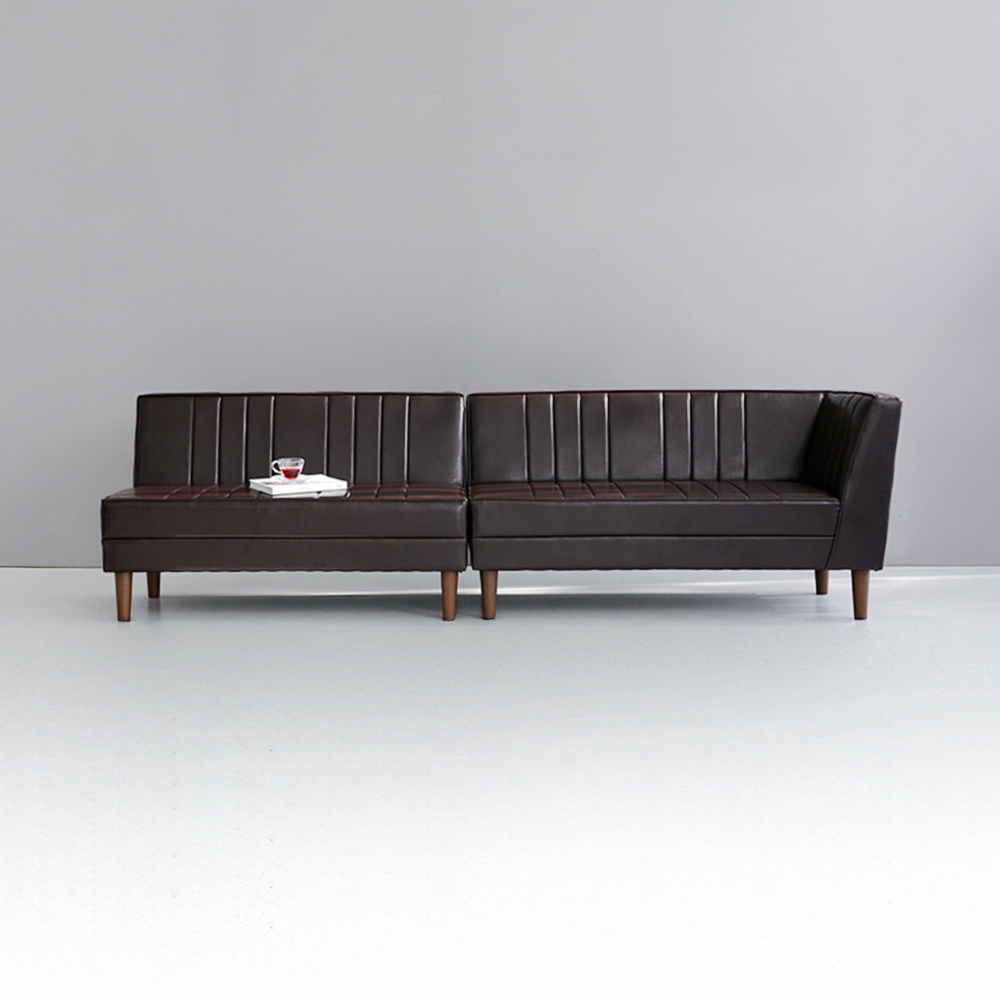 ROMENTO 2인소파 코너형 브라운 9179.4036