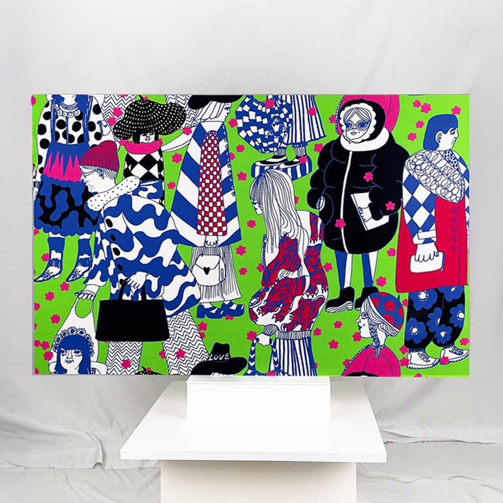 마리메꼬 벛꽃비 캔버스 패브릭 대형 그림 거실 액자