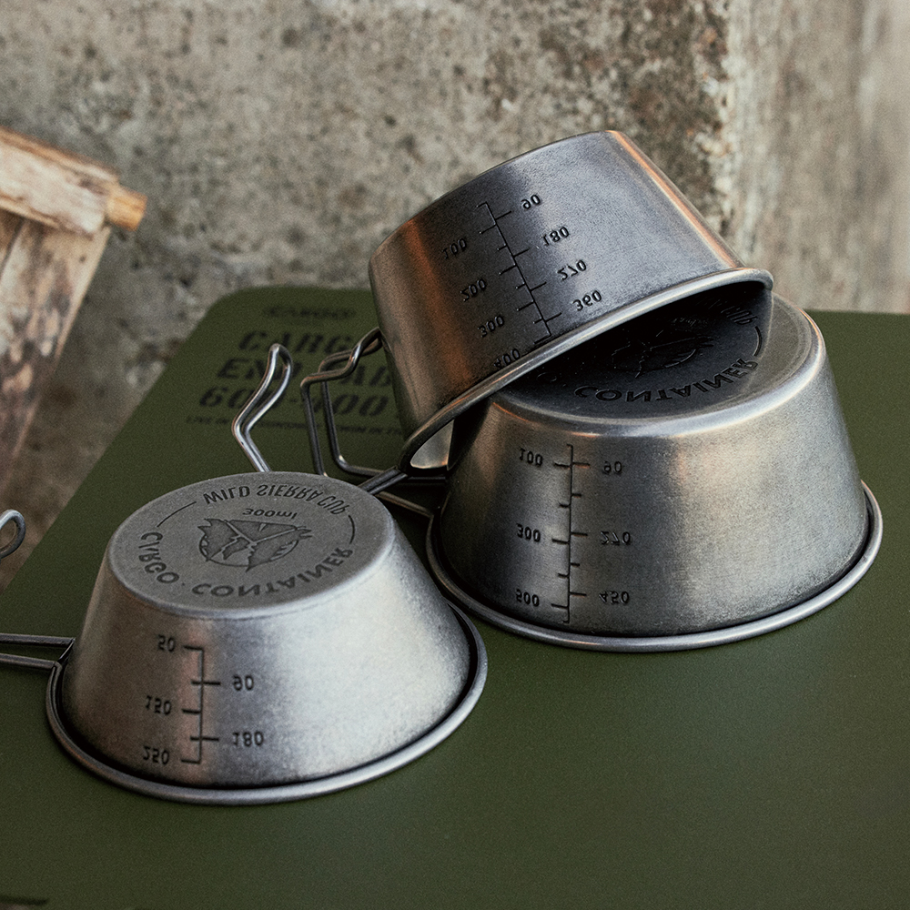 카고컨테이너 와일드 시에라 컵 450ml 4p 세트 캠핑 백패킹 등산 커피 물 술 잔