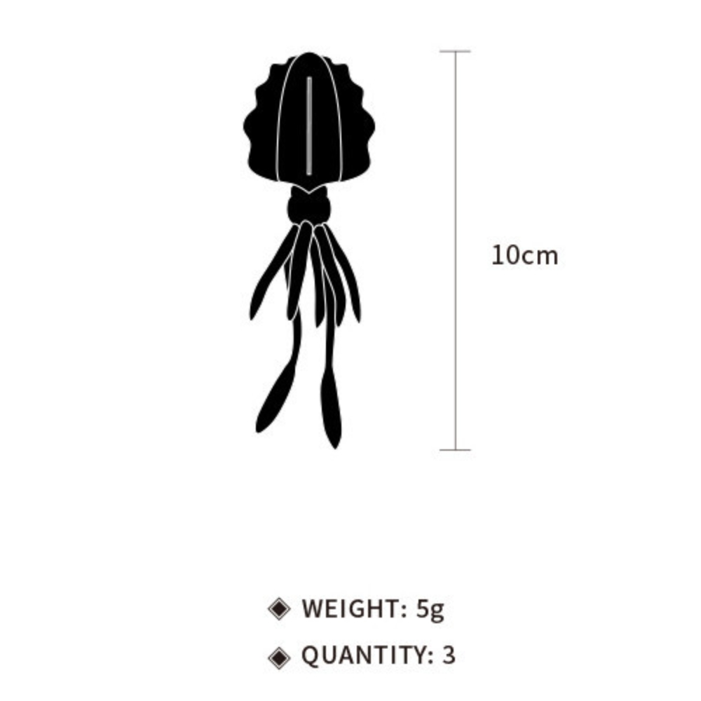 캣츠크로우 스퀴드엑스 광어다운샷웜 참돔웜 005 실버 레드, 10cm(4인치) - 상세 이미지 4