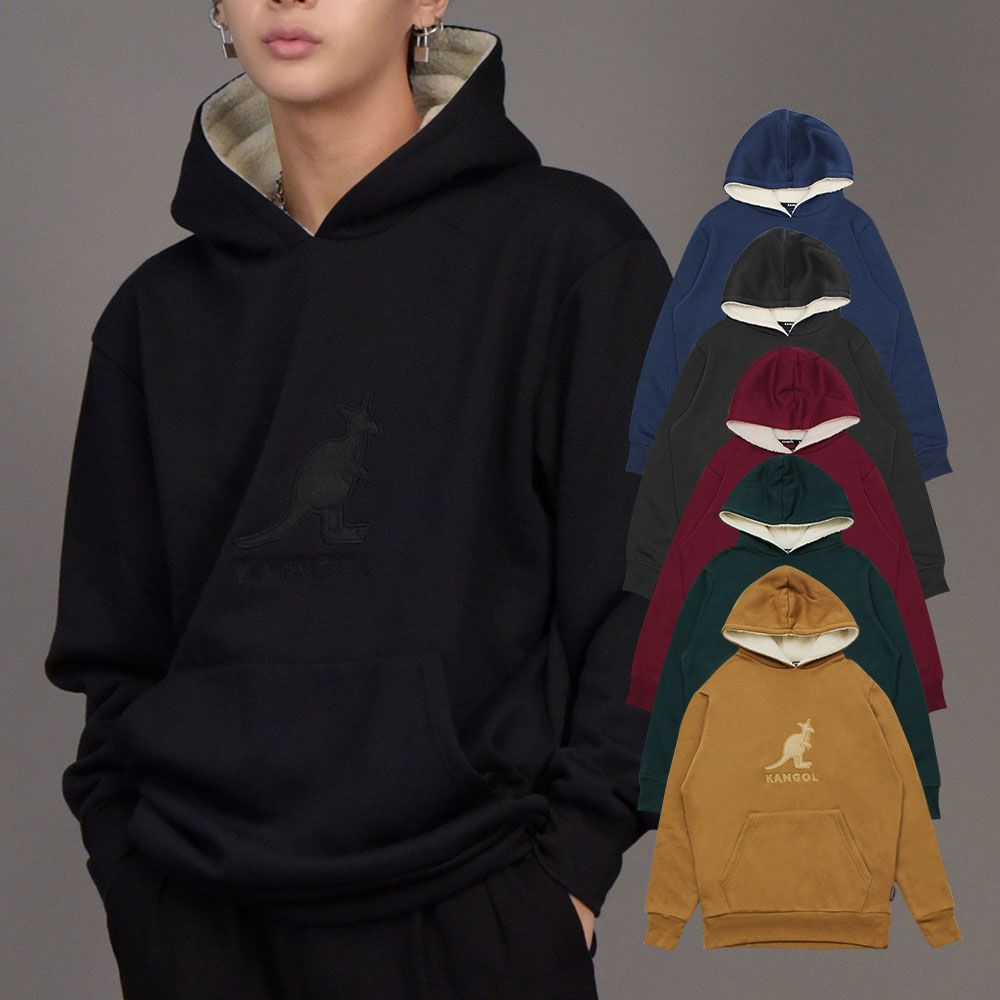 캉골 남여공용 로고 후드 티셔츠