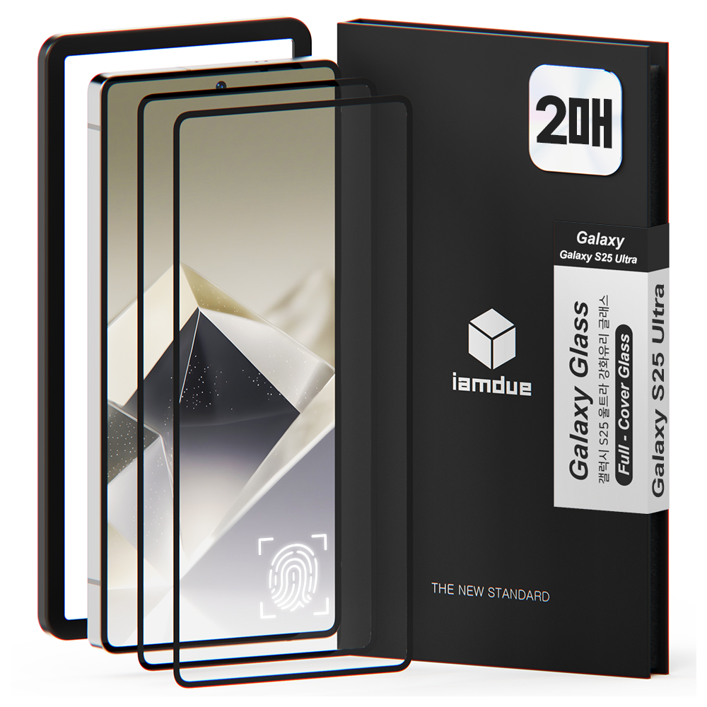 아이엠듀 풀커버 강화유리 액정보호필름 보호 필름 갤럭시S25 울트라, 2매입