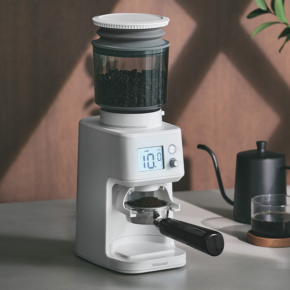 위즈웰 홈 프로 커피그라인더 전동 자동 핸드밀 가정용 기계 분쇄기 81단계 가성비 메이커