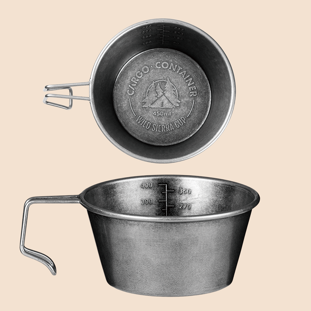 카고컨테이너 와일드 시에라 컵 450ml 4p 세트 캠핑 백패킹 등산 커피 물 술 잔