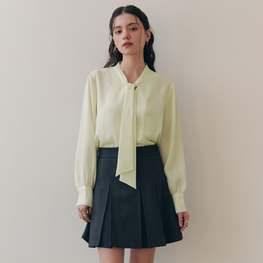 [제로스트릿[10컬러 타이 블라우스 TIE BLOUSE 사진 3