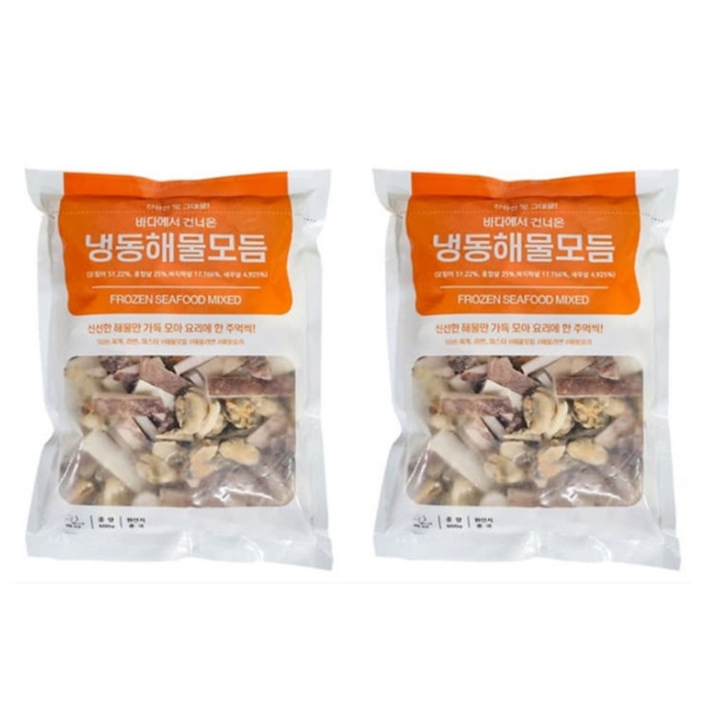 냉동해물믹스 냉동해물모듬 모둠 짬뽕 600g - 상품 이미지