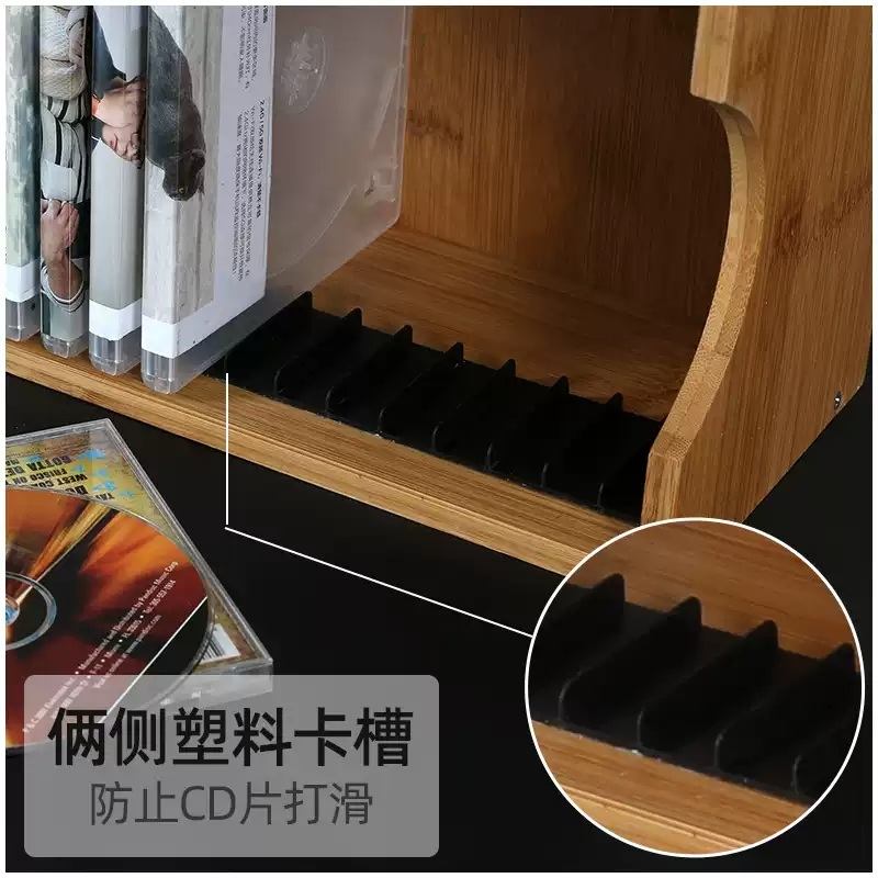 CD랙 꽂이 장식장 진열장 원목 선반 씨디 진열대 거치대 CD장 보관함 수납장 - 상세 이미지 4