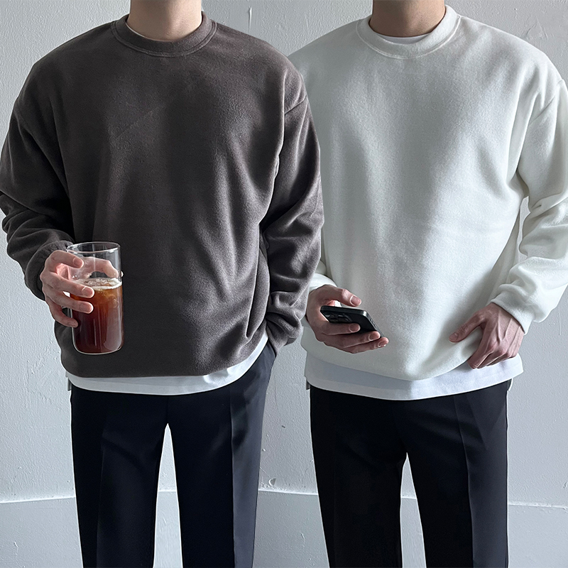 1+1 남성기모맨투맨 남성긴팔티 남자티셔츠 - 상품 이미지