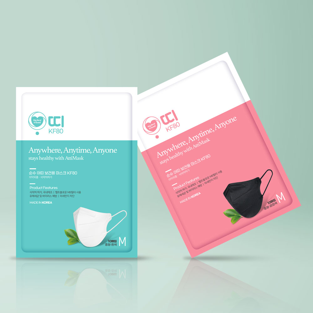 순수아띠 KF80 새부리형 마스크 중형