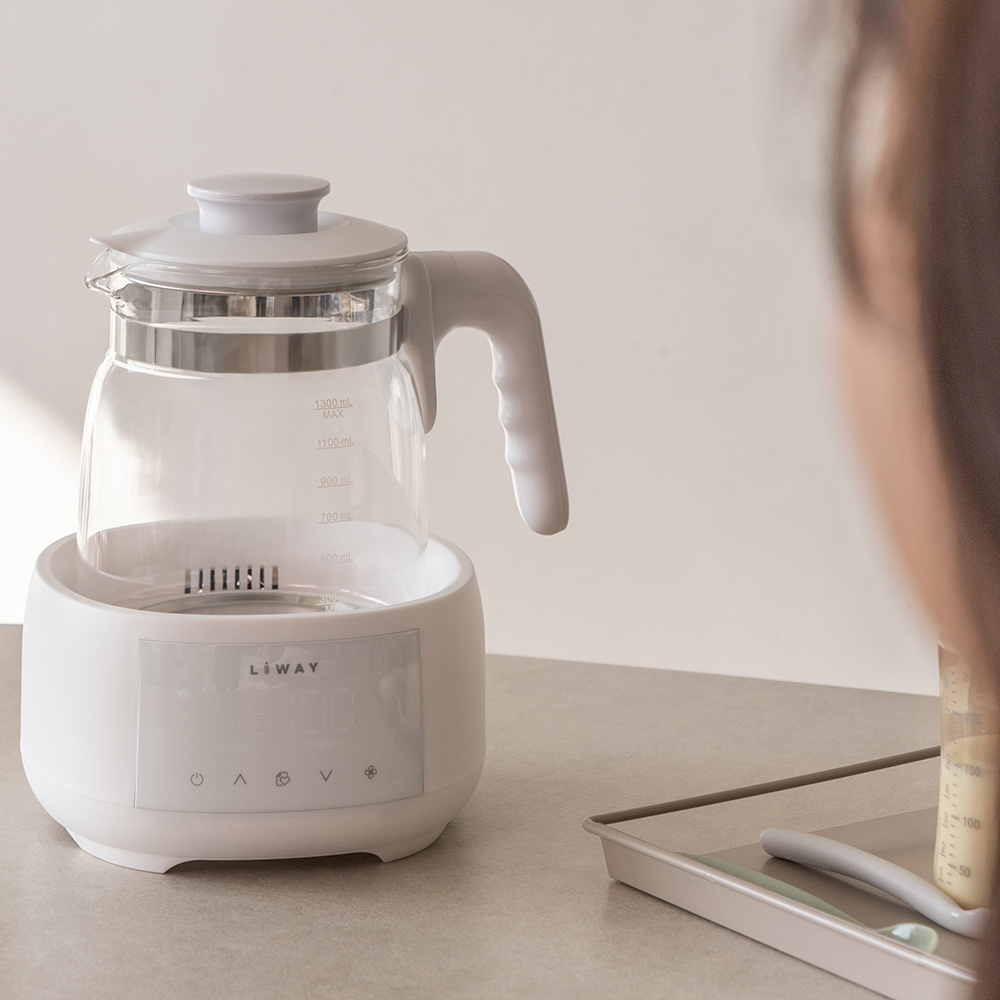 리웨이 분유포트 전기주전자 티포트 커피 차탕기 유리 무선 아기