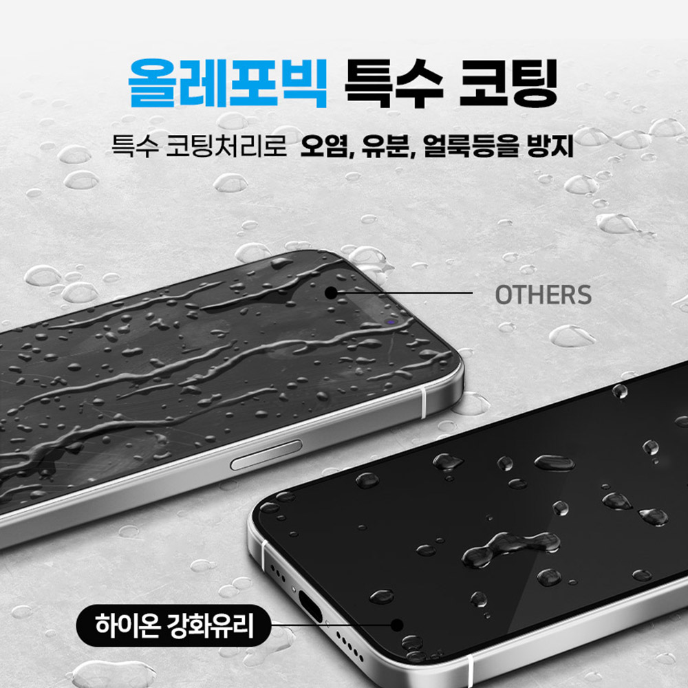 사생활 보호 지문방지 강화유리 필름 갤럭시 버디4, 3매입 - 상세 이미지 3
