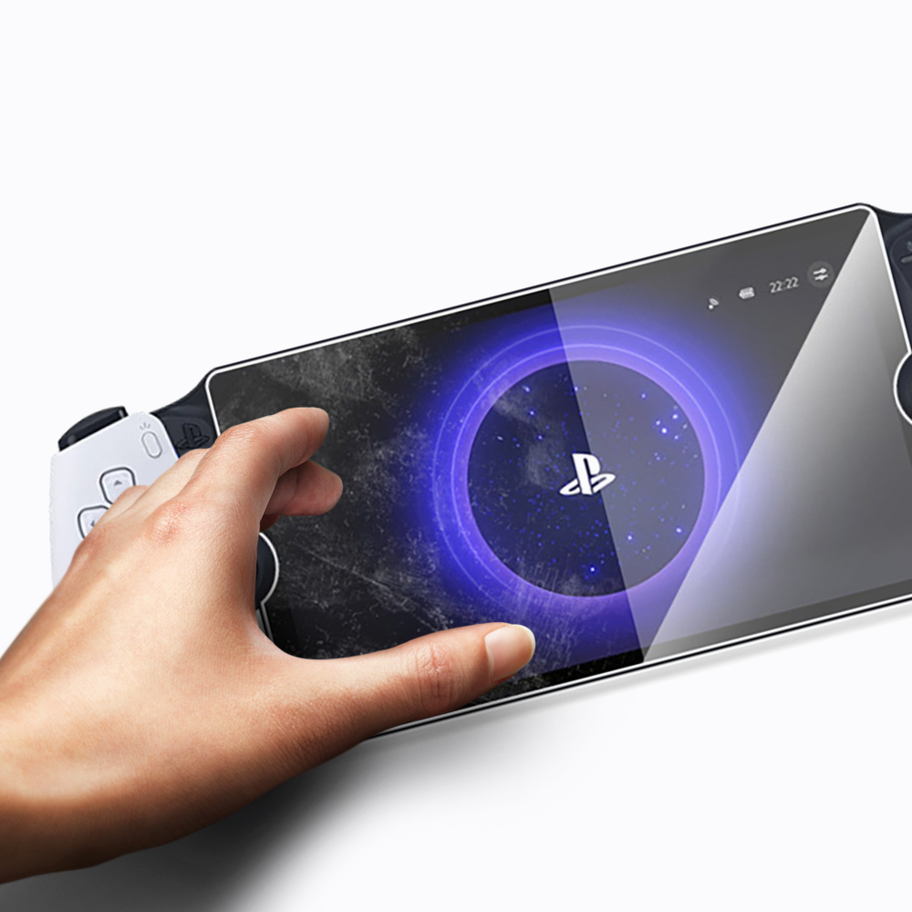 PS5 플스포탈 강화유리 액정 보호필름 지문방지 블랙고강필 - 상세 이미지 5