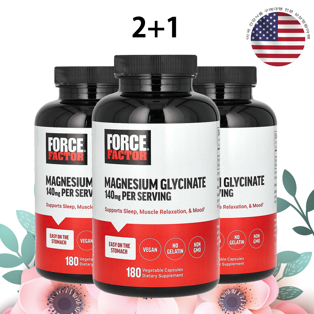 포스팩터 마그네슘 글리시네이트 킬레이트 140mg 180캡슐, 3개 - 상품 이미지