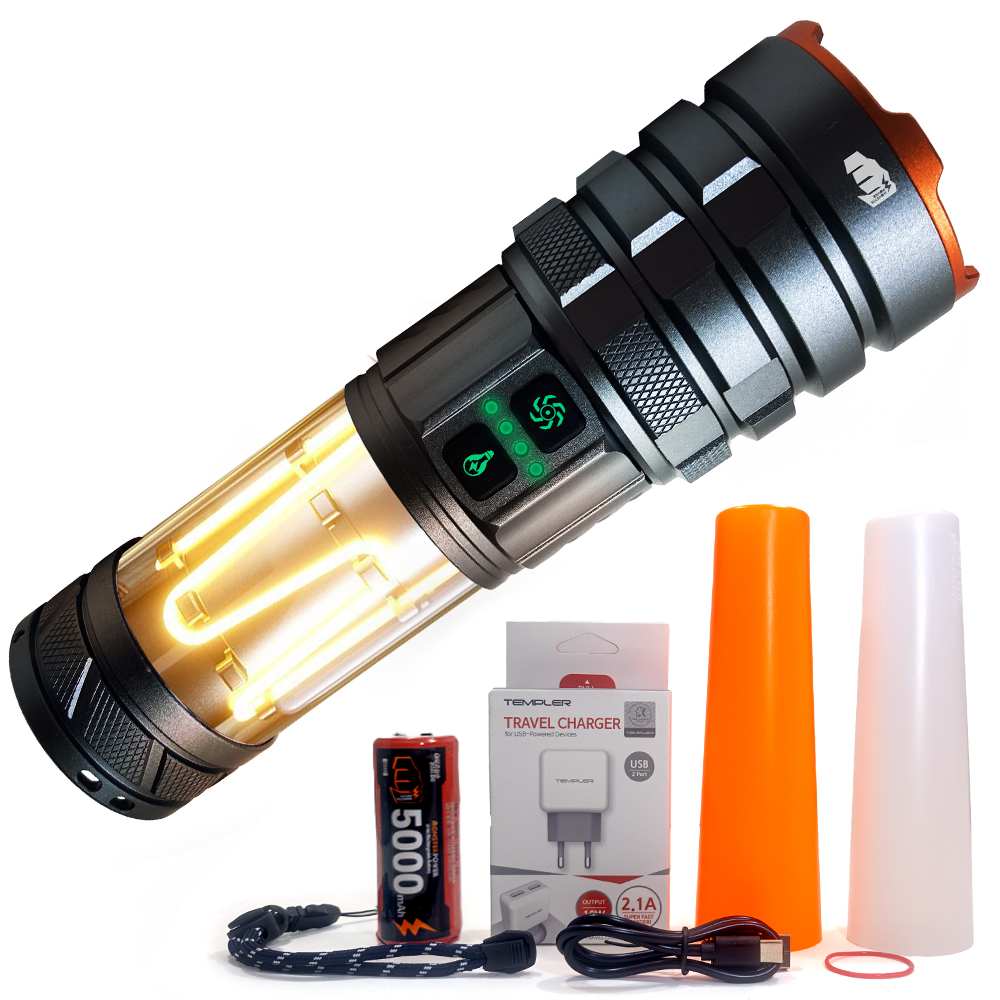 몬스터파워 제우스 LED 후레쉬 줌 랜턴 충전식 써치라이트