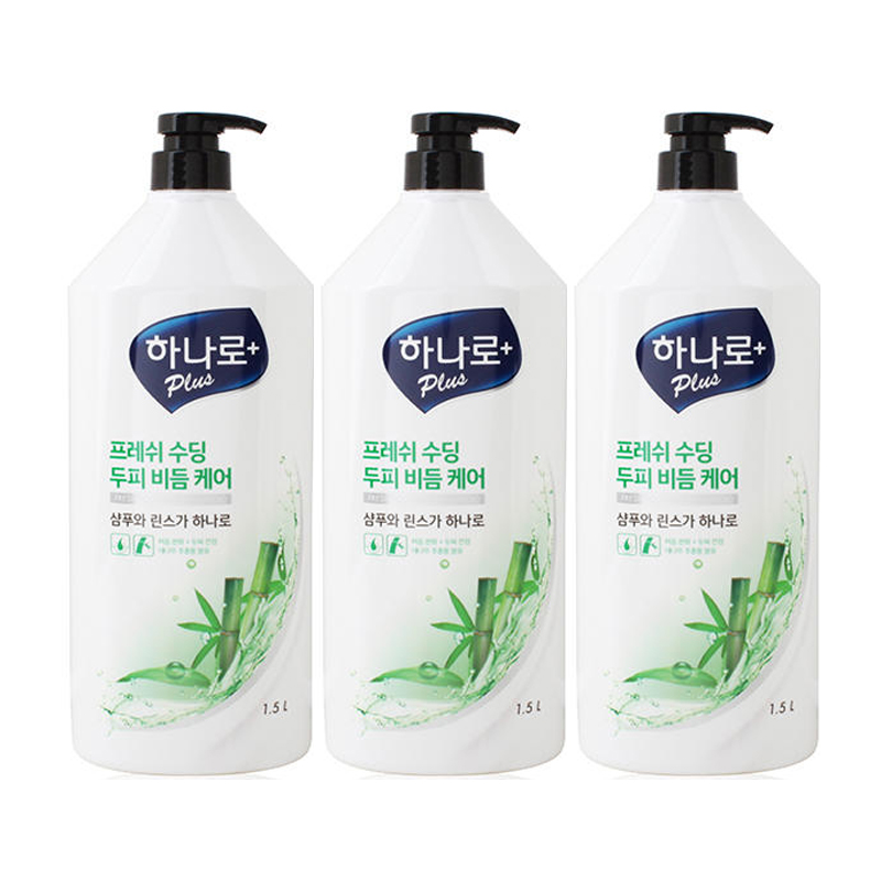 애경 하나로 플러스 샴푸 프레시, 1.5L, 3개 - 메인 이미지