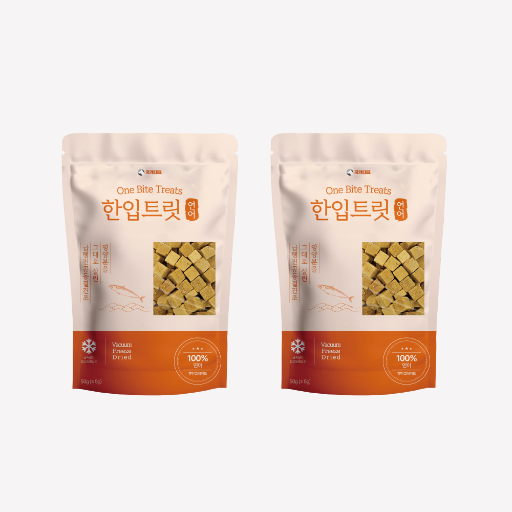 국내산 강아지 동결 건조 간식 한입 트릿 연어, 50g, 2개 - 상품 이미지