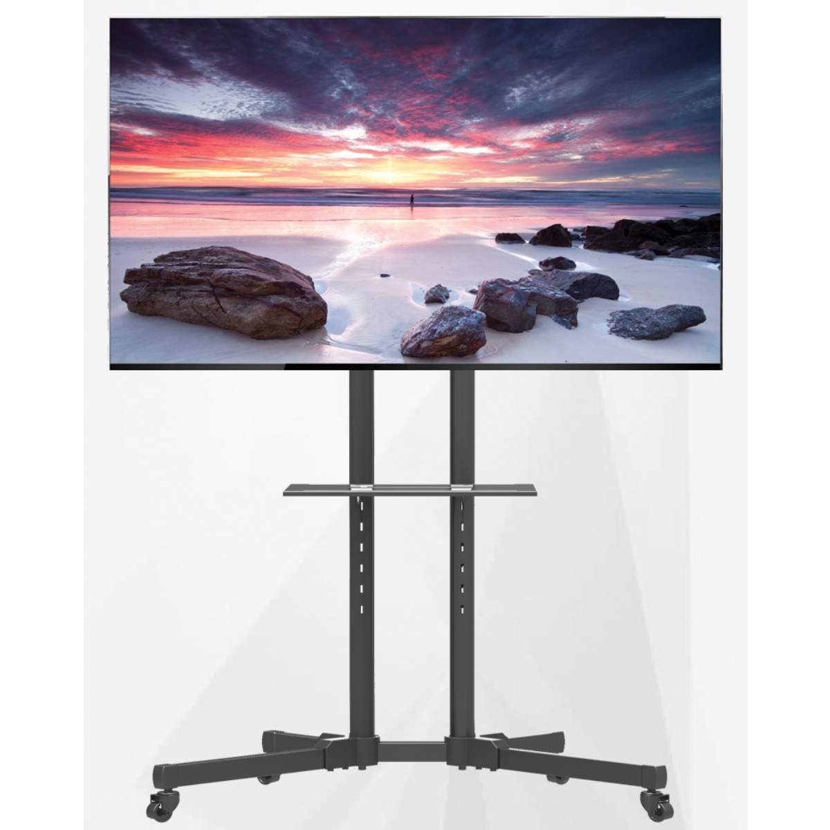 이동형 티비 거치대 대형 tv 거치대 이동식 티비 스탠드 블랙