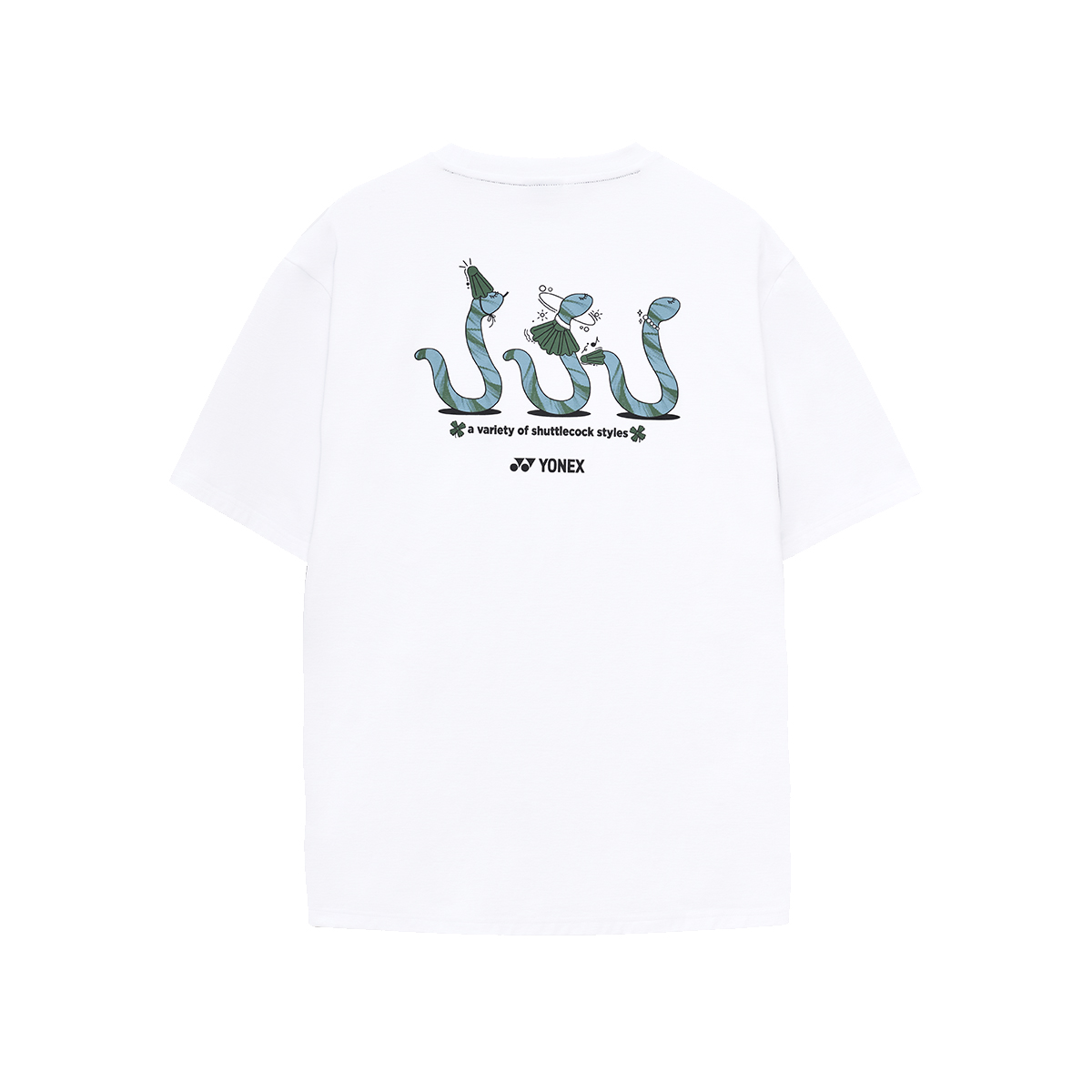요넥스 251TS049U 배드민턴 오버핏 반팔 티셔츠 남녀공용 데일리웨어 화이트 뱀띠전용 - 상세 이미지 4