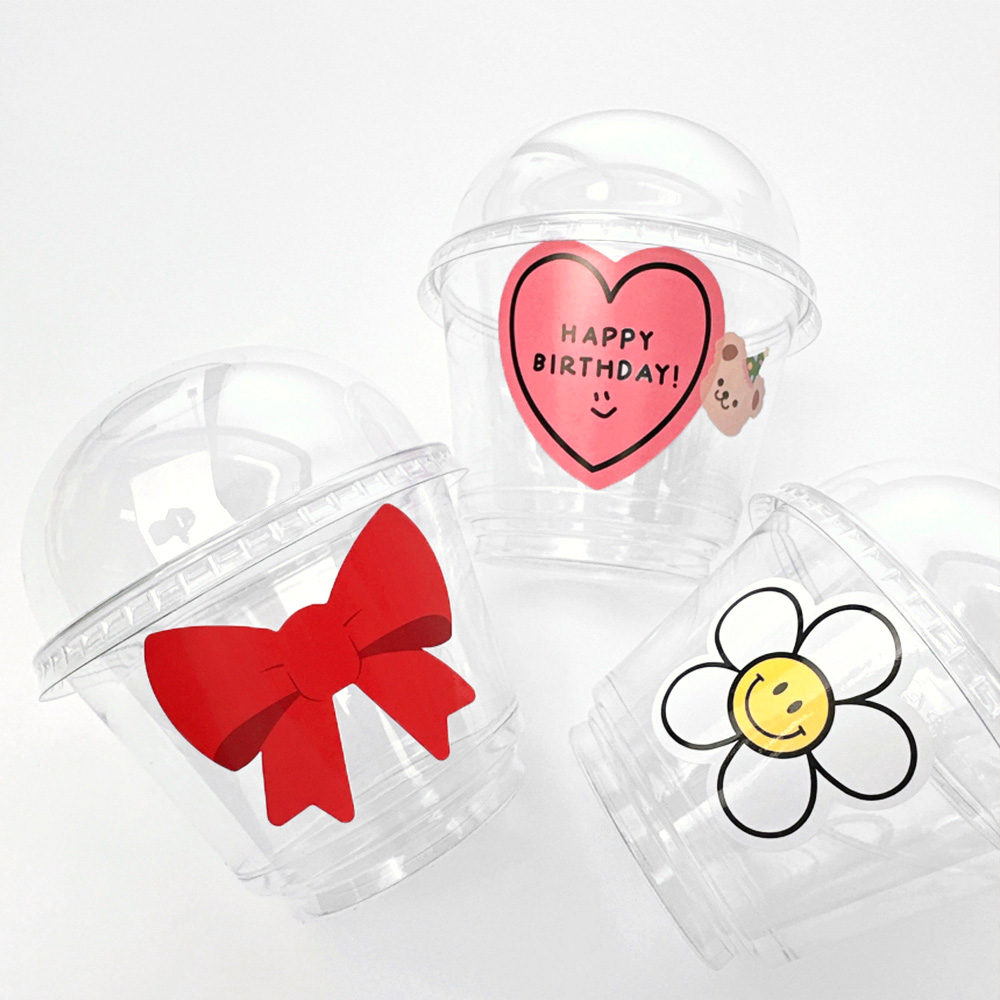 투명 PET 용기 쿠키 티라미수 디저트 과일 컵 포장 255ml - 상세 이미지 2