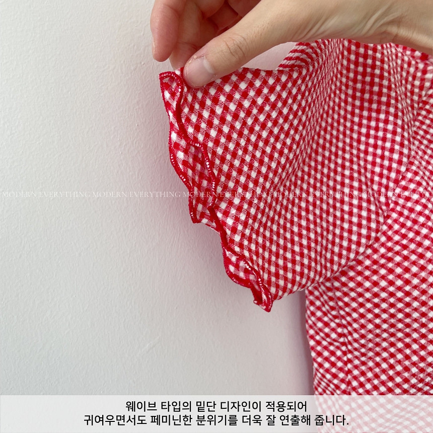 🍒진짜예쁨🍒/M-XL 체크 반팔 하이웨스트 커버업 비키니 유교걸 휴양지 투피스 빅사이즈 수영복 상세 이미지 47