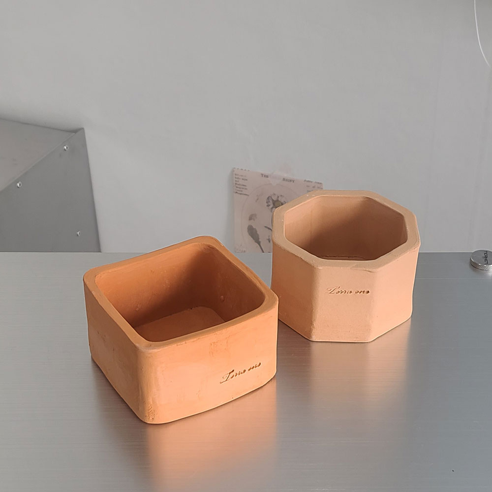 테라원 빈티지 수제 토분 11x7cm 사각 - 상세 이미지 3