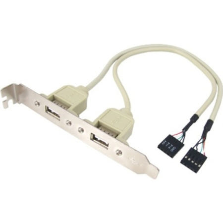 NETmate USB2.0 2포트 케이블 브라켓 NMB-U202